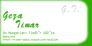 geza timar business card